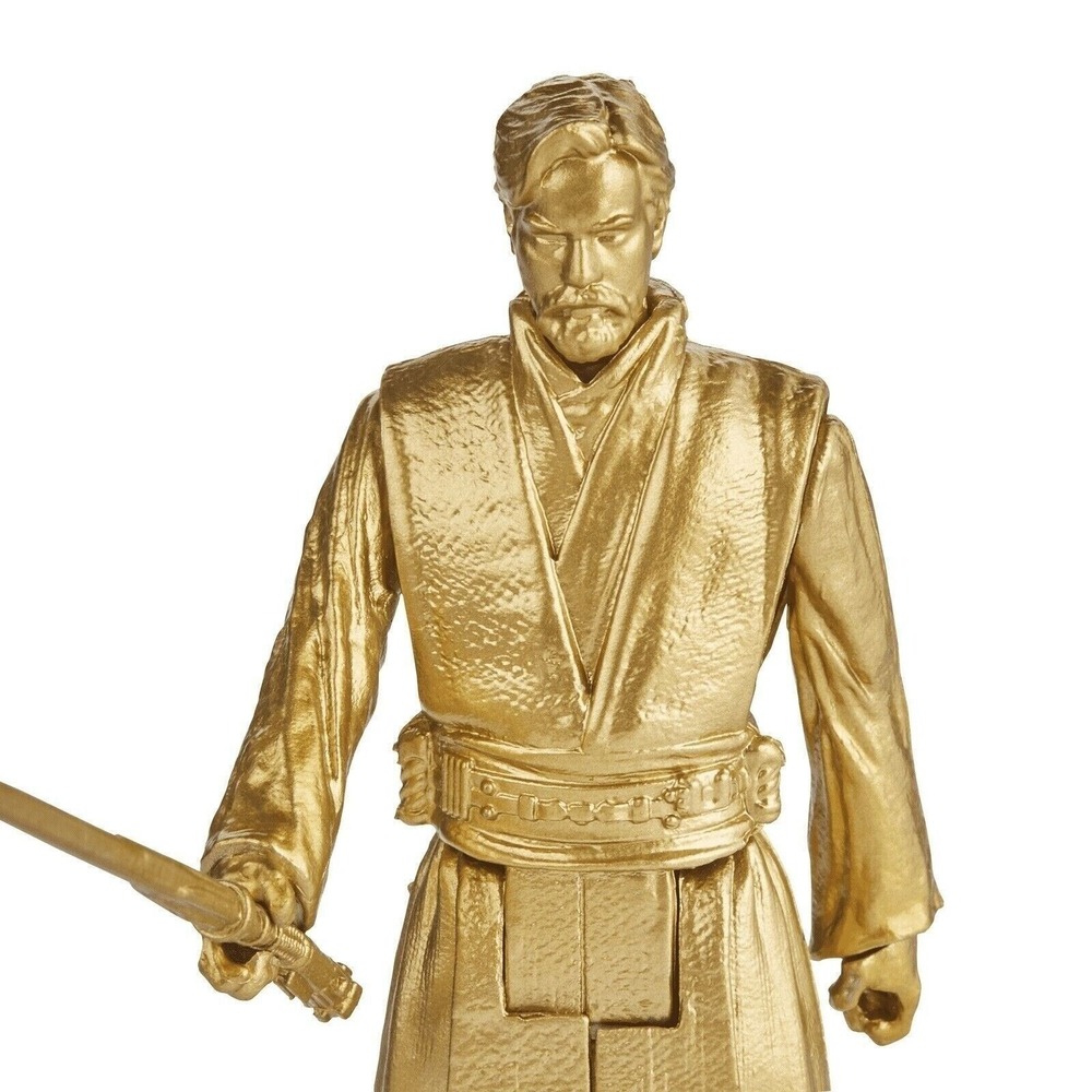 Star Wars Commemorative Edition Gold Obi-Wan Kenobi & Anakin Skywalker Figures - Picture 3 of 4